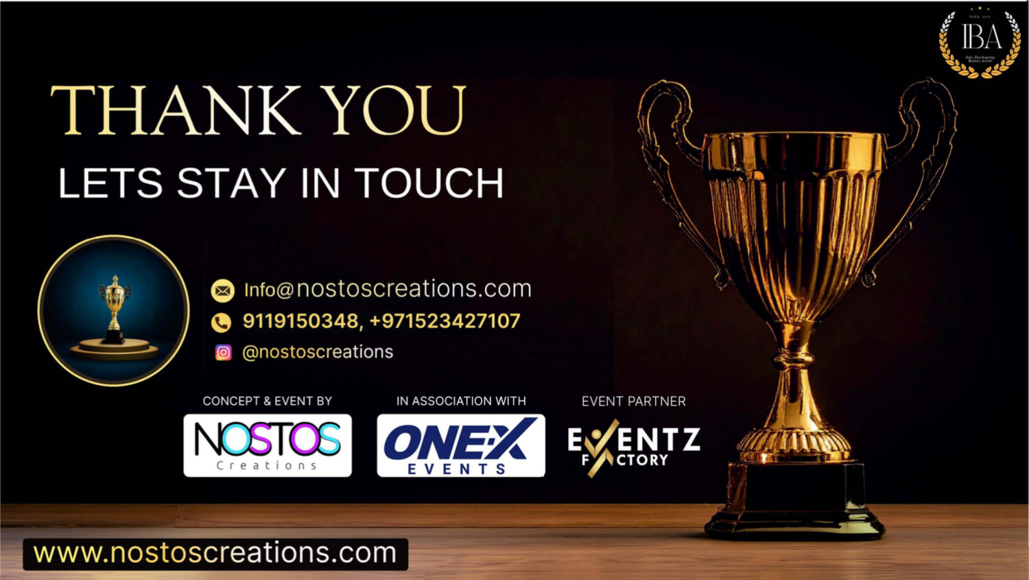 Indo–Thai Inspiring Business Award By Nostos